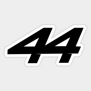 Lewis Hamilton 44 - 2026 Driver Number Black Sticker
